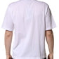 White Embellished Cotton Crew Neck T-shirt