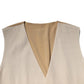 Beige Linen Dress Formal Men Waistcoat Vest
