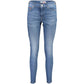 Light Blue Cotton Women Skinny Jean