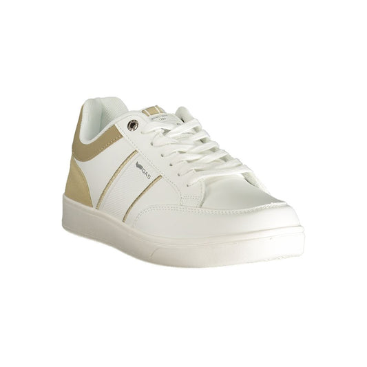 White Polyester Men Sneaker