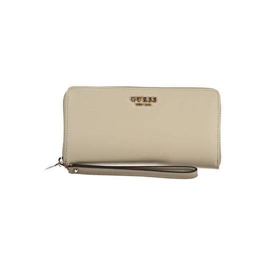 Beige Polyethylene Women Wallet