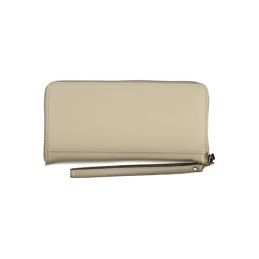 Beige Polyethylene Women Wallet