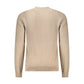 Beige Cotton Men Sweater