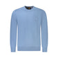 Light Blue Cotton Men Sweater