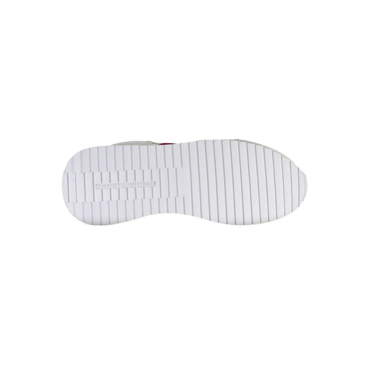 White Polyester Men Sneaker