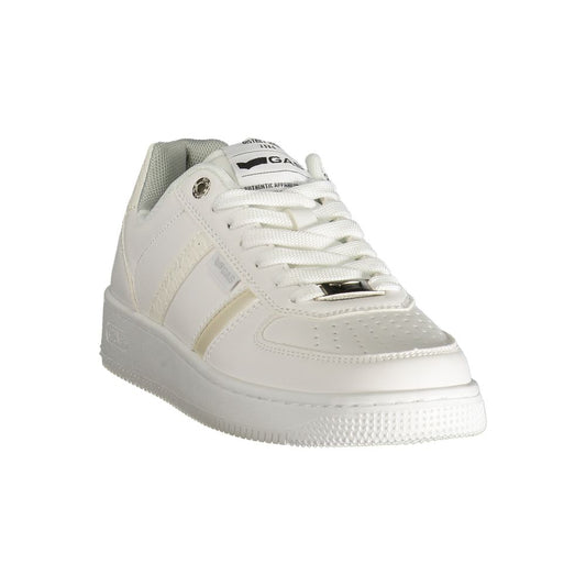 White Polyester Women Sneaker