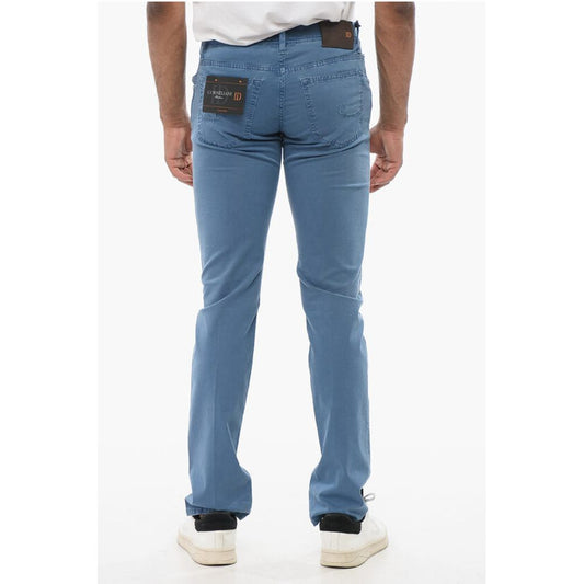 ID LUXURY Straight Fit Denims with Embroidered Logo