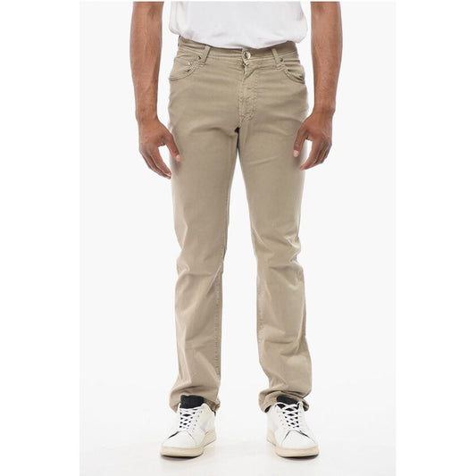 ID LUXURY Straight Fit Denims with Embroidered Logo