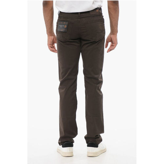 ID LUXURY Straight Fit Denims with Embroidered Logo