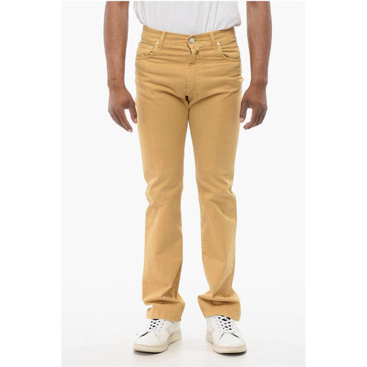 ID LUXURY Straight Fit Denims with Embroidered Logo