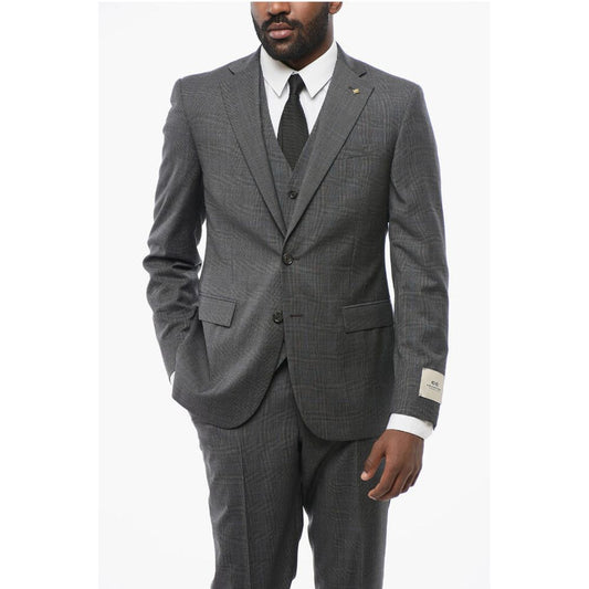 CC COLLECTION 3-Piece REFINED Wool Suit with District Check