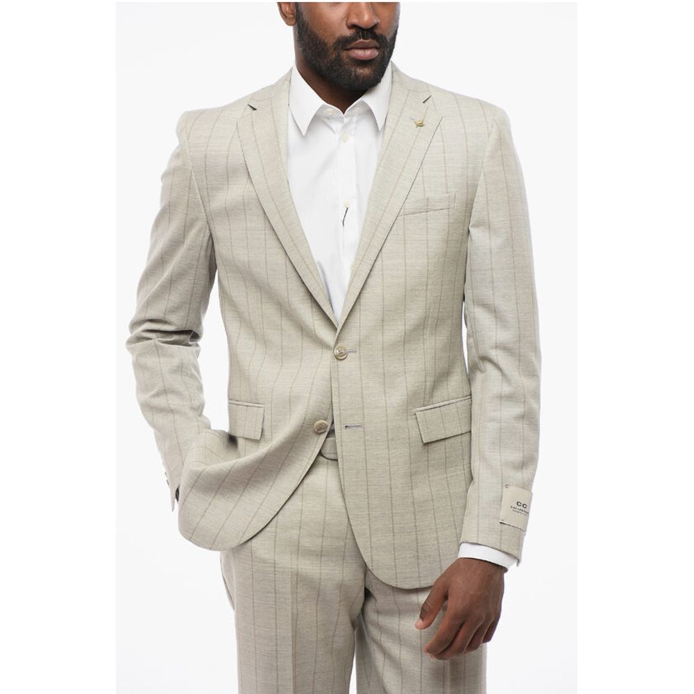 CC COLLECTION Pinstriped REFINED Virgin Wool Suit