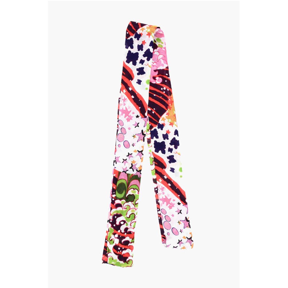 Patterned Silk Slim Foulard