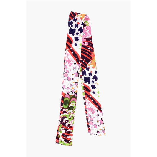 Patterned Silk Slim Foulard