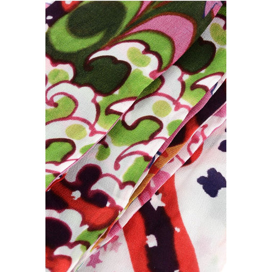 Patterned Silk Slim Foulard
