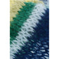 Striped Mohair Blend Scarf with Silver Tone Logo