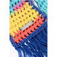Multicolor Fringed Crochet Scarf