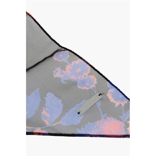 Floral Patterned Chiffon Slim Foulard