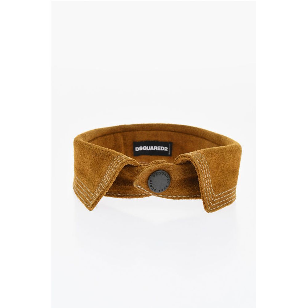 Suede Leather Removable Collar