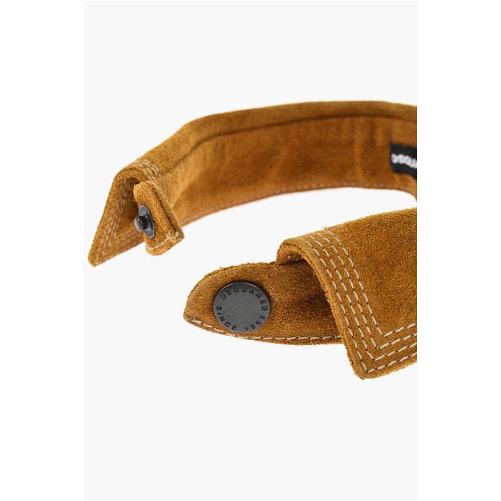 Suede Leather Removable Collar