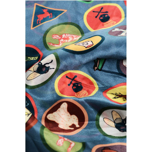 Patches Patterned Silk Foulard