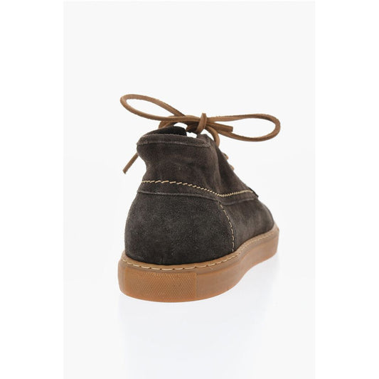 ID Suede Desert Boots with Checked Inner