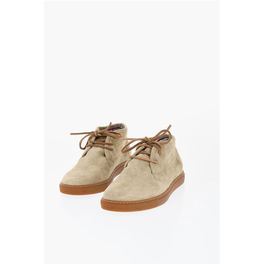 ID Suede Desert Boots with Checked Inner