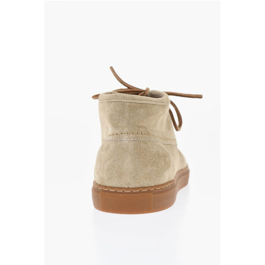 ID Suede Desert Boots with Checked Inner