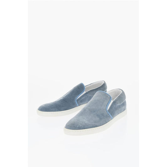ID Suede Slip On Sneakers with Contrasting Sole