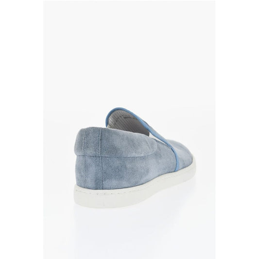 ID Suede Slip On Sneakers with Contrasting Sole