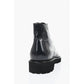 Solid Color Patent Leather Ankle Boots with Vibram Sole