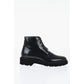 Solid Color Patent Leather Ankle Boots with Vibram Sole
