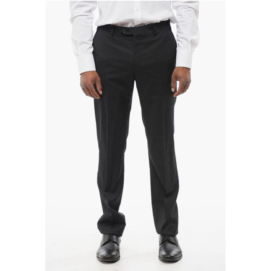 Solid Color Virgin Wool Pants
