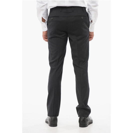 Solid Color Virgin Wool Pants