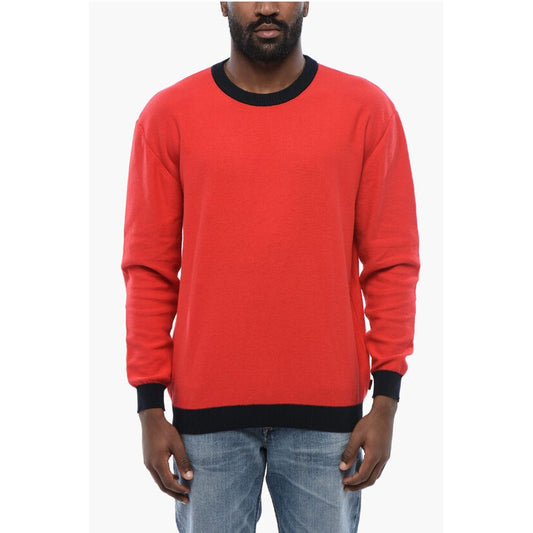 Cotton COLOR BLOCK Crewneck Sweater