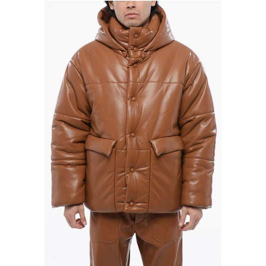 Patent Faux Leather Jacket with Snap Buttons