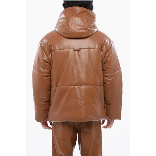 Patent Faux Leather Jacket with Snap Buttons