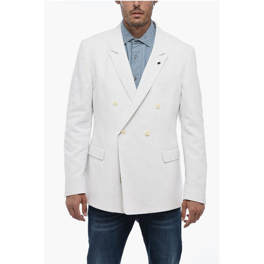 CC COLLECTION Double Breasted Blazer with Peak Lapel