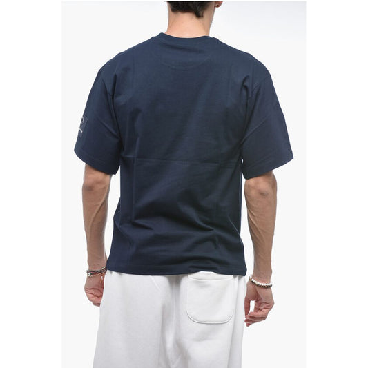 WHITE MOUNTAINEERING Solid Color Crew-neck T-Shirt with Prin