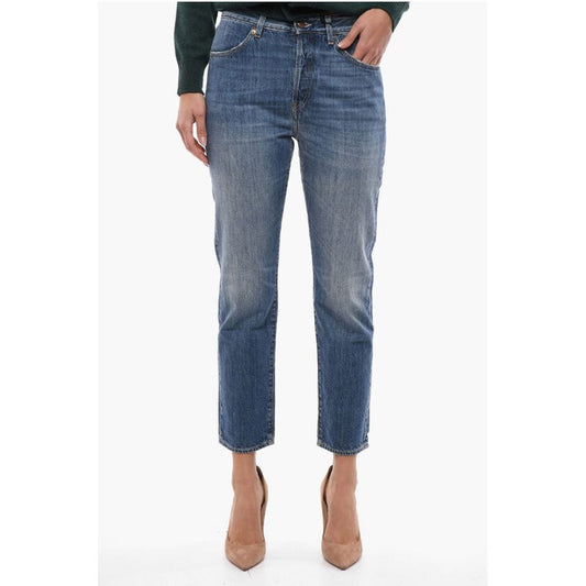 Logoed Buttons Loose Fit Jeans 16cm