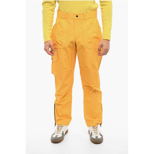 Cotton and Nylon Regular Waist Cargo Pants