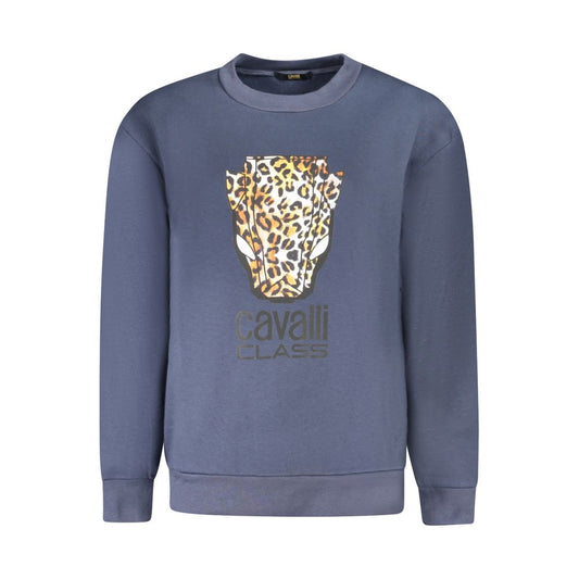 Blue Cotton Women Sweater