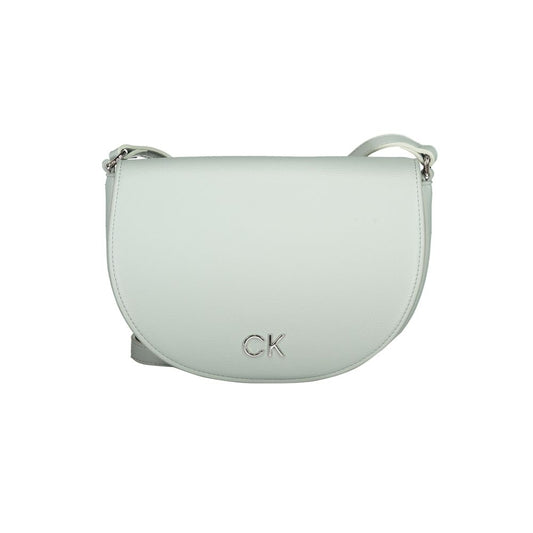 Light Blue Polyethylene Women Handbag