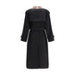 Castleford long Trench Coat with Check collar