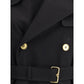 Castleford long Trench Coat with Check collar
