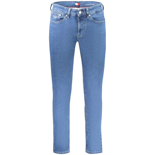 Blue Cotton Men Slim Tapered Jean