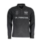Black Cotton Men Polo Shirt