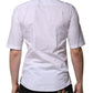 White Cotton Short Sleeves Men Formal Shirt