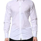 White Cotton GOLD Long Sleeves Formal Shirt