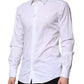 White Cotton GOLD Long Sleeves Formal Shirt